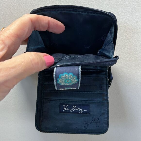 Vera Bradley Mod Floral Blue Square Wallet - Picture 4 of 4